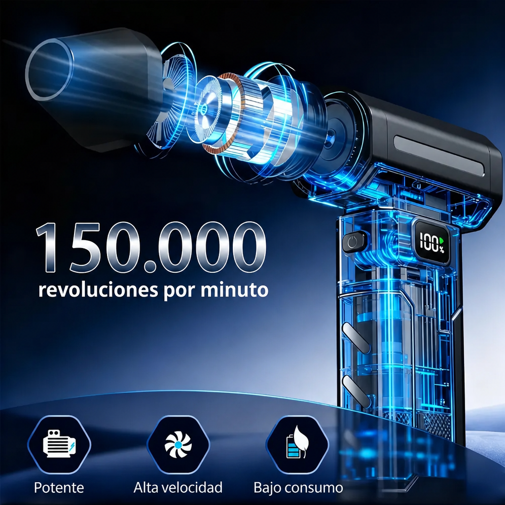Soplador y aspiradora portátil sin escobillas 150000RPM