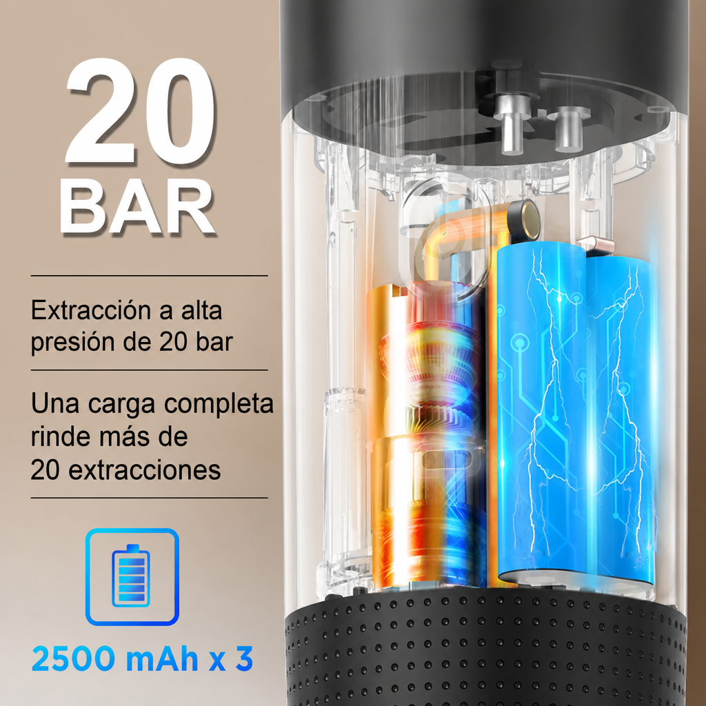 Cafetera Espresso Portátil Eléctrica 3 en 1 para Automóvil y Hogar