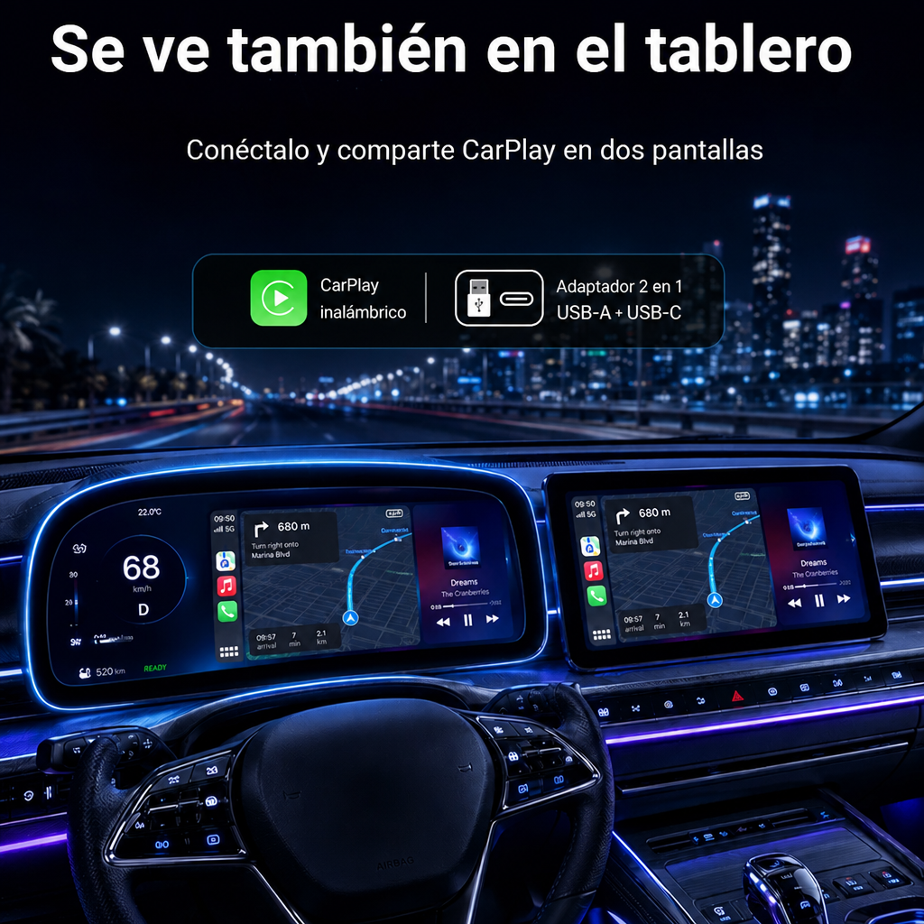 Caja Inteligente 2 en 1 para CarPlay y Android Auto