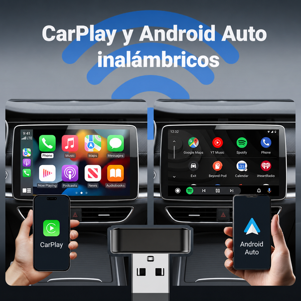Caja Inteligente 2 en 1 para CarPlay y Android Auto