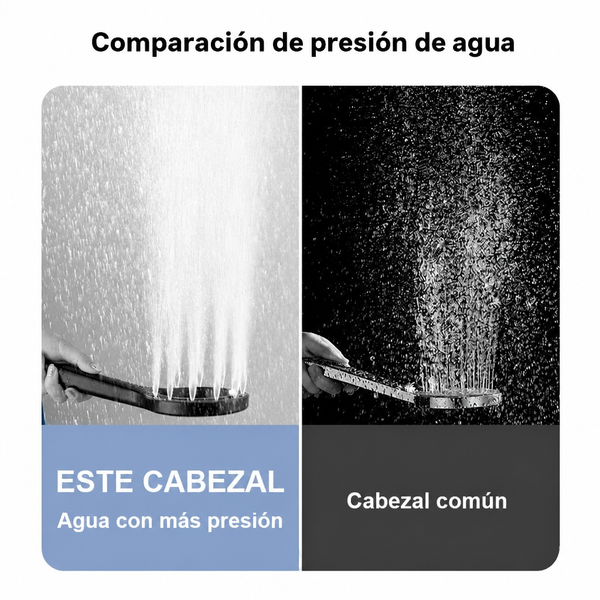Cabezal de ducha presurizado de mano