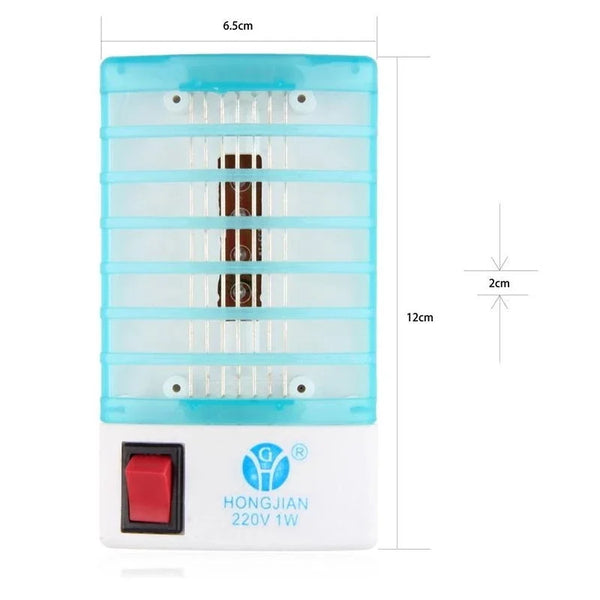 Mini Lámpara Mata Zancudos de Enchufe · Luz UV para Interior