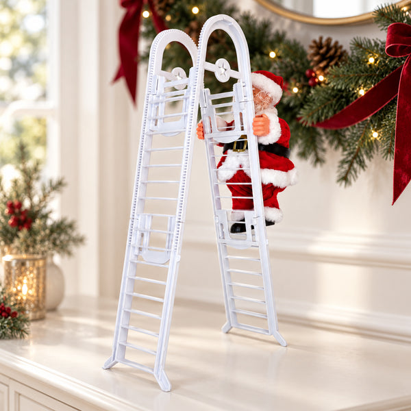 Rumbo al Tejado · Papá Noel en escalera — Ambientación navideña 2 (imagen ilustrativa)