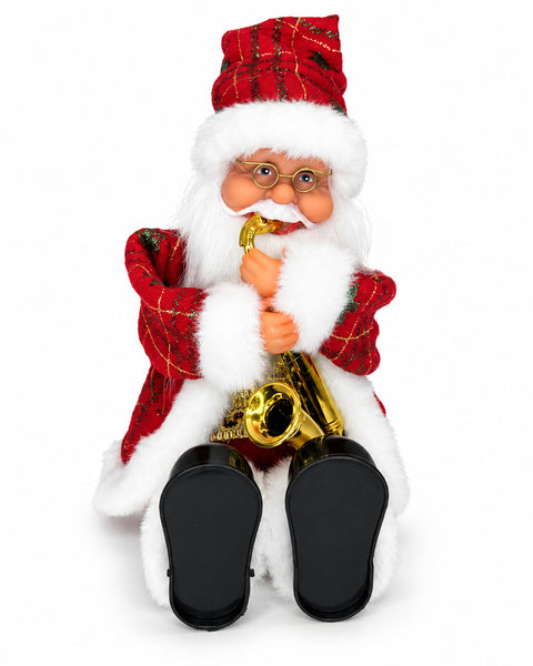 Noel Jazz · Papá Noel sentado con saxofón — vista principal