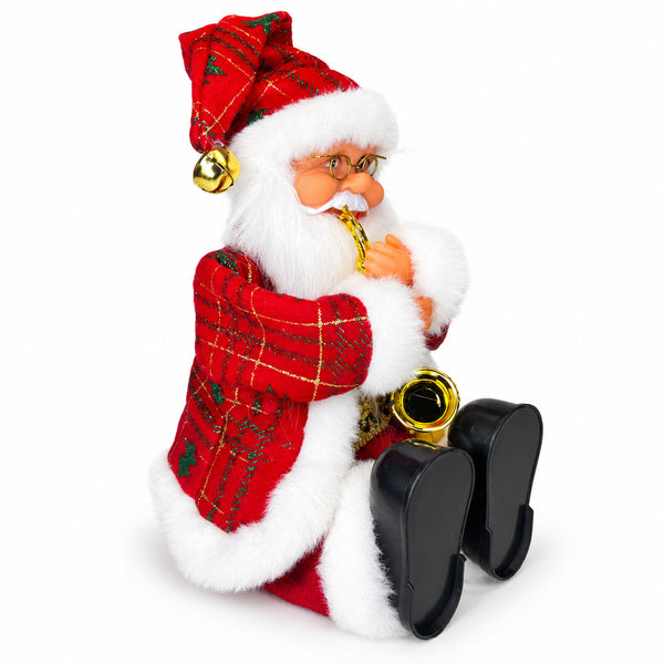 Noel Jazz · Papá Noel sentado con saxofón — segunda vista