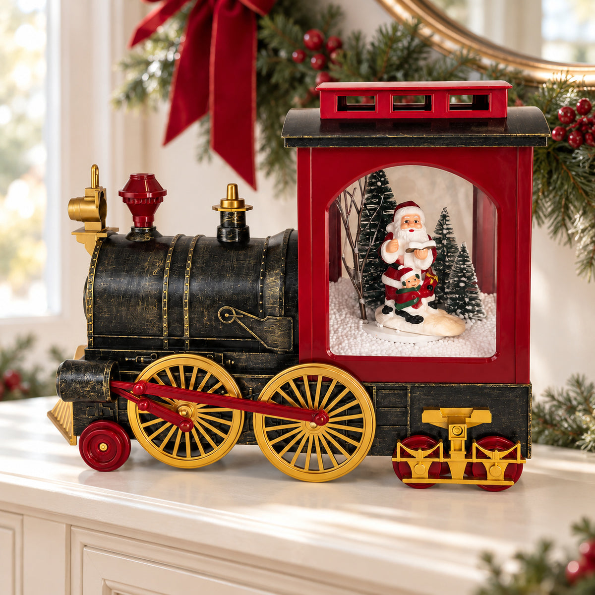 Expreso Noel · Tren navideño decorativo — Ambientación navideña 2 (imagen ilustrativa)