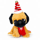 Bruno Cascabel · Perrito pug navideño de peluche — vista principal