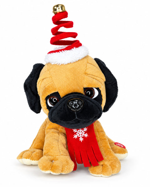 Bruno Cascabel · Perrito pug navideño de peluche — vista principal