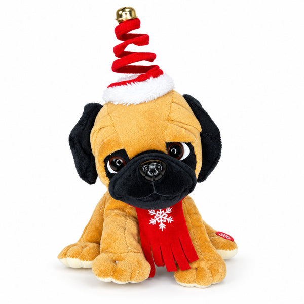 Bruno Cascabel · Perrito pug navideño de peluche — vista principal