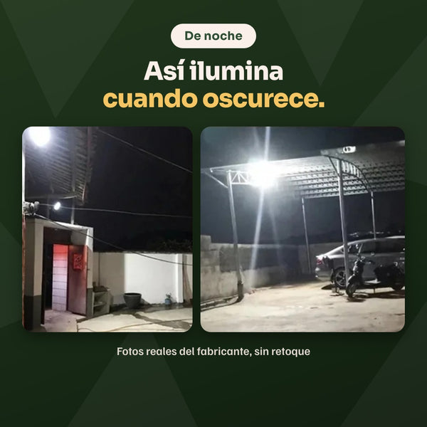 Así ilumina cuando oscurece: fotos reales del fabricante sin retoque