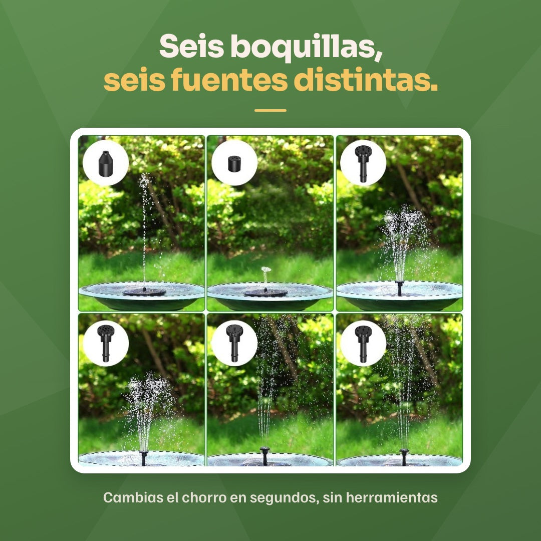 Seis boquillas incluidas: seis tipos de fuente distintos, se cambian en segundos