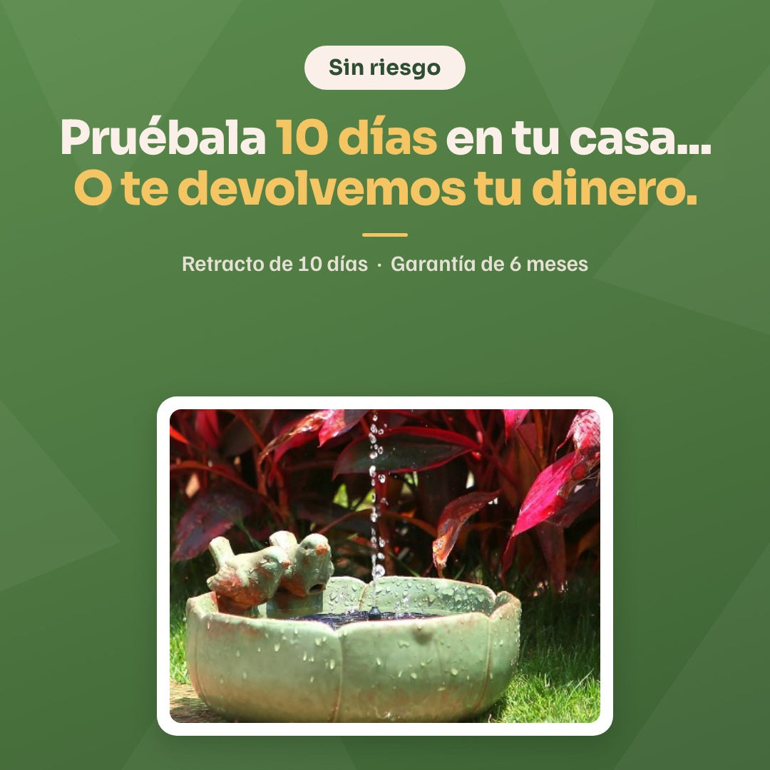 Pruébala 10 días en tu casa o te devolvemos tu dinero: retracto de 10 días y garantía de 6 meses