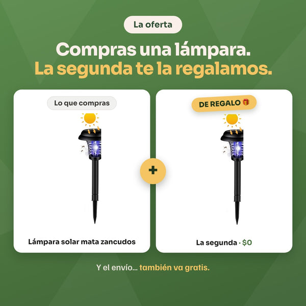 Lámpara solar mata zancudos · oferta