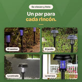 Lámpara solar mata zancudos · usos