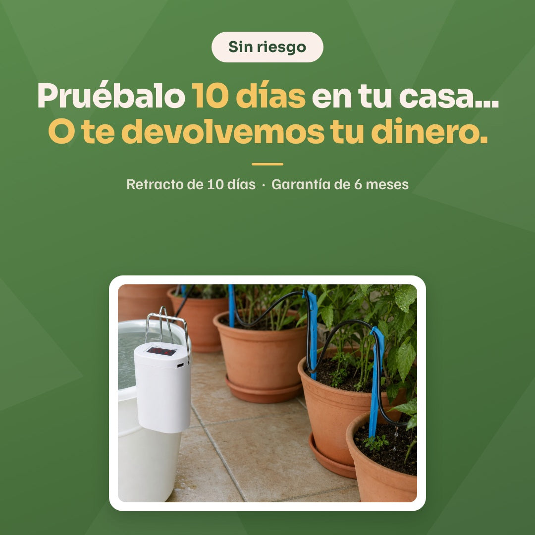Sin riesgo: pruébalo 10 días en tu casa o te devolvemos tu dinero, retracto de 10 días y garantía de 6 meses